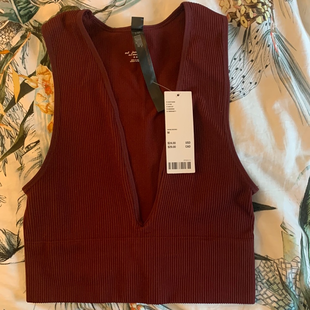 Maroon crop top